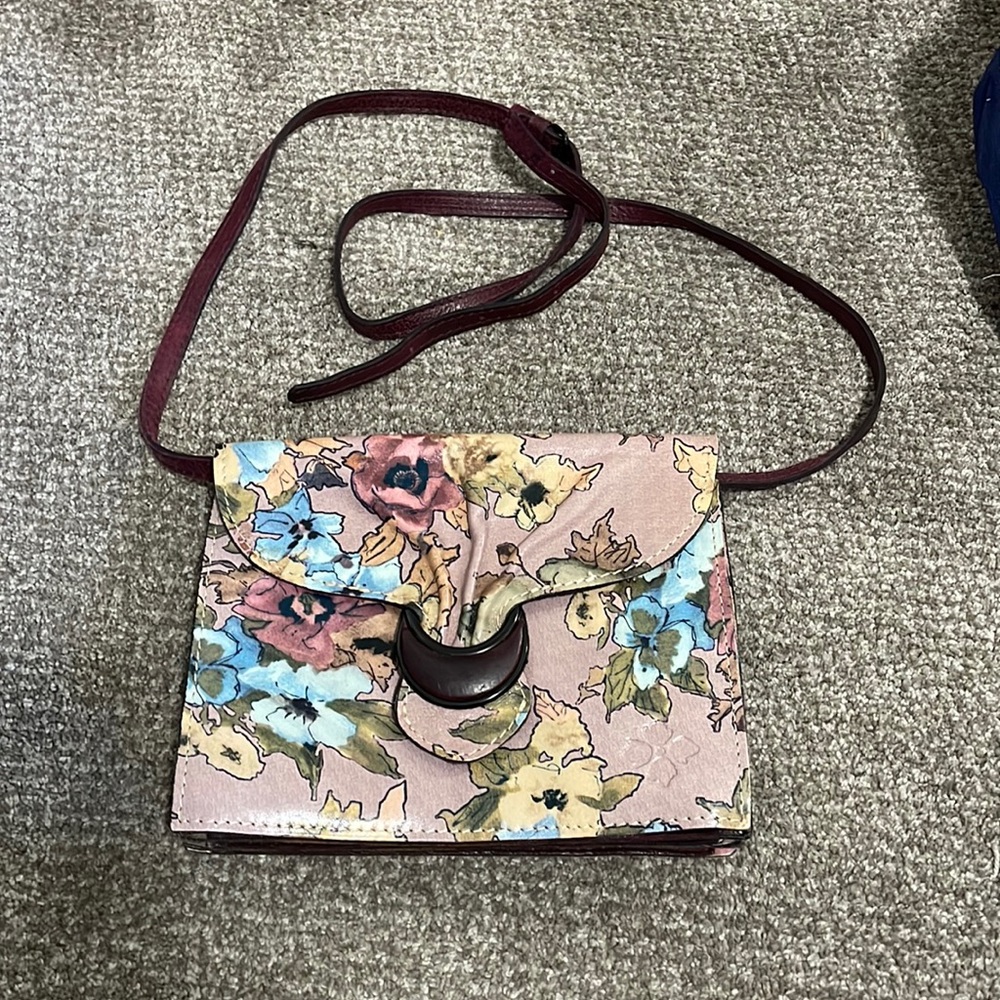 PATRICIA NASH• super pretty floral leather handbag